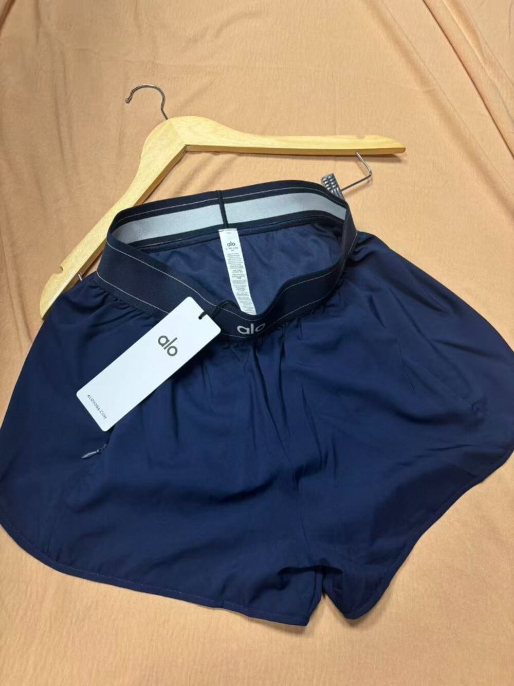 Navy Blue Alo Match Point Athletic Shorts A Minimalist Sophisticated Style Stapl - Picture 5 of 9